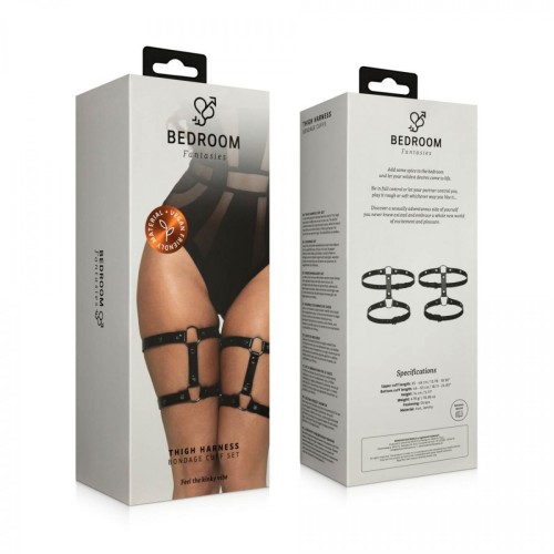 Bedroom Fantasies - Leg Bondage Cuffs Black