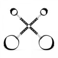Bedroom Fantasies - Bondage Cross Wrist and Leg Cuffs Black