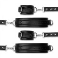 Bedroom Fantasies - Bondage Cross Wrist and Leg Cuffs Black