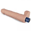 9" REAL SOFTEE Rechargeable TPE Vibrating Dildo(Flesh)