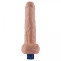 9" REAL SOFTEE Rechargeable TPE Vibrating Dildo(Flesh)