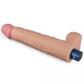 10.5" REAL SOFTEE Rechargeable TPE Vibrating Dildo(Flesh)
