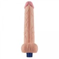 10.5" REAL SOFTEE Rechargeable TPE Vibrating Dildo(Flesh)