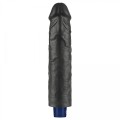 9.5" REAL SOFTEE Rechargeable TPE Vibrating Dildo(Black