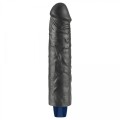 9.5" REAL SOFTEE Rechargeable TPE Vibrating Dildo(Black