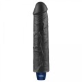 9.5" REAL SOFTEE Rechargeable TPE Vibrating Dildo(Black