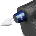10" REAL SOFTEE Rechargeable TPE Vibrating Dildo(Black)
