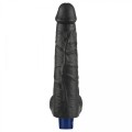 10.5" REAL SOFTEE Rechargeable TPE Vibrating Dildo(Black)