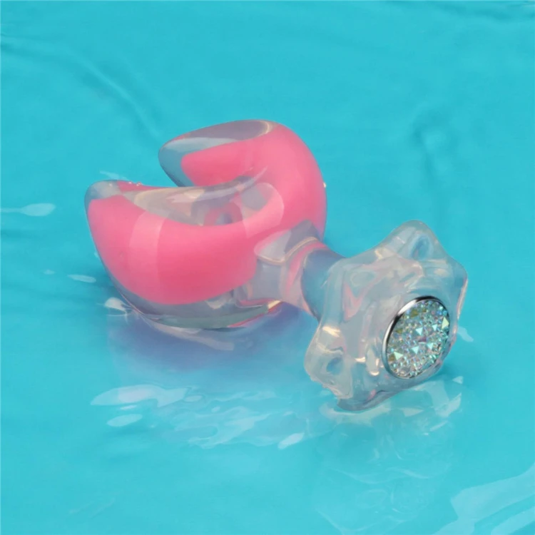 Gemoria Silicone Butt Plug - Dual Crescent  (Glow-In-The-Dark)