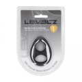 Double Liquid Silicone Cock and Ball Ring - Black