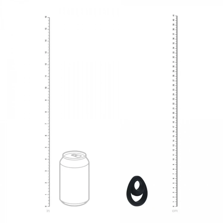 Double Ergo Silicone Cockring - Black