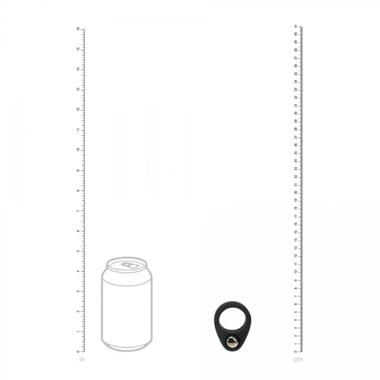 Liquid Silicone Single Weighted Ball Cockring - Black