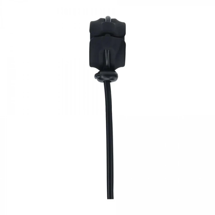 Detachable Wide Adjustable Silicone Lasso Cockring - 5mm - Black