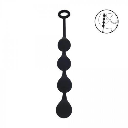 Waterdrop Silicone Anal Balls -M - 30mm - Black