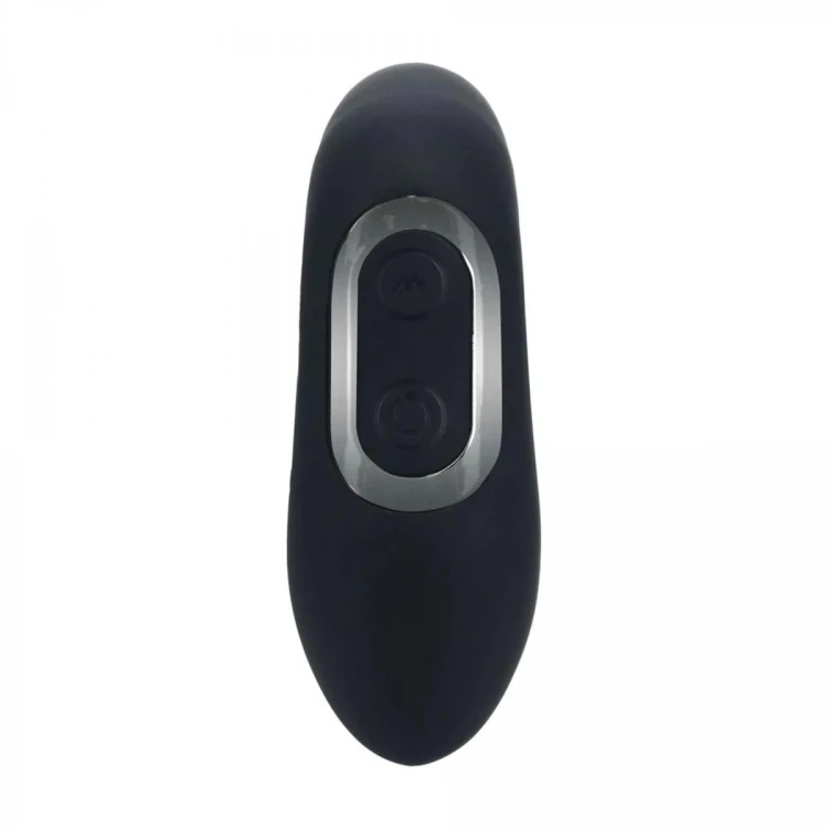 Vibrating Heating Bendable Tapping Silicone Prostate Stimulator - Black