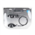 Ribbed Inflatable Silicone Anal Plug - Black