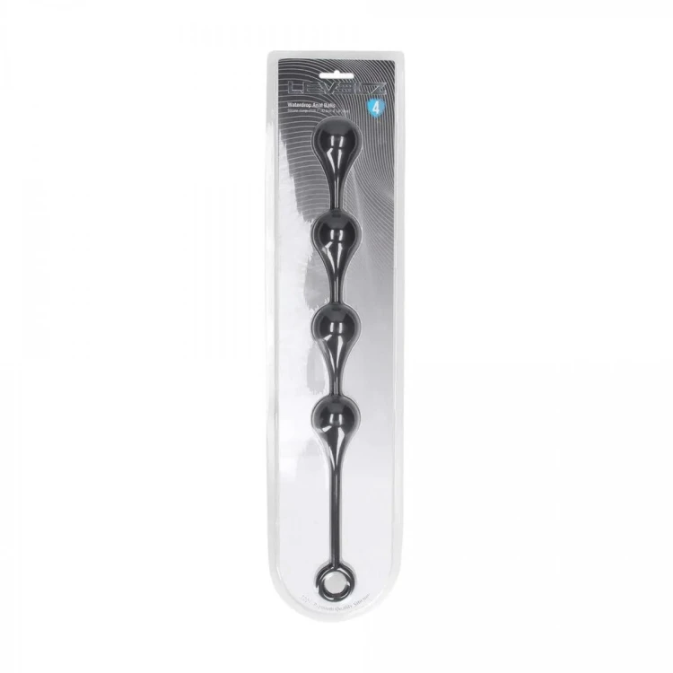 Waterdrop Silicone Anal Balls - L - 40mm - Black