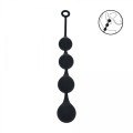 Silicone Waterdrop Anal Balls - XL - 50mm - Black