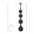 Silicone Waterdrop Anal Balls - XL - 50mm - Black