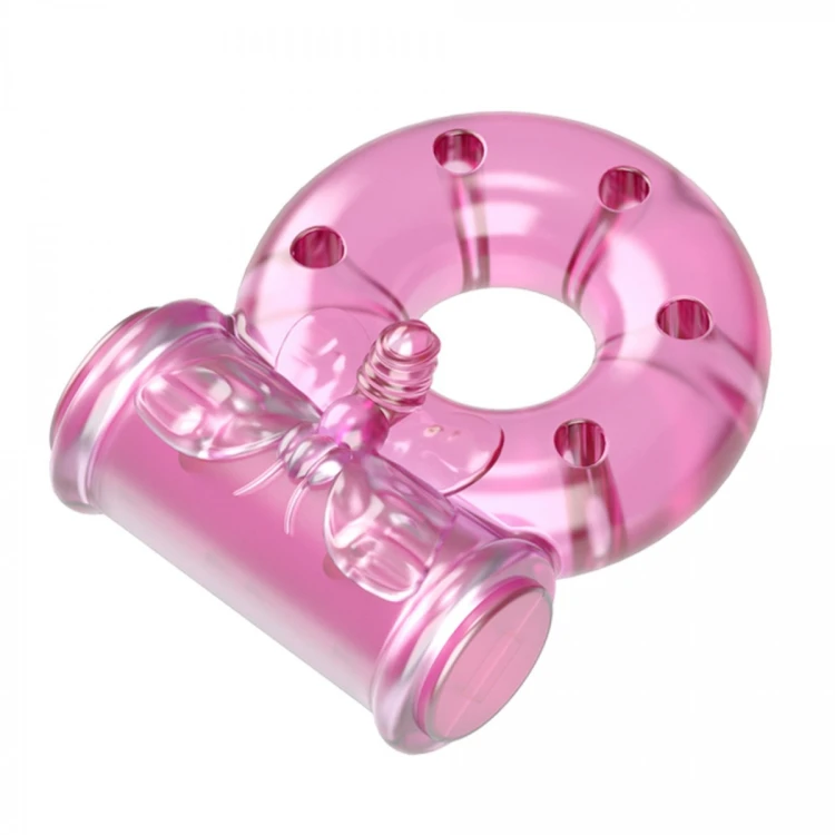 Vibrating Cock Ring & Condom Set – Pink