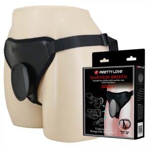 Pretty Love Fogg II Black Universal Harness Briefs
