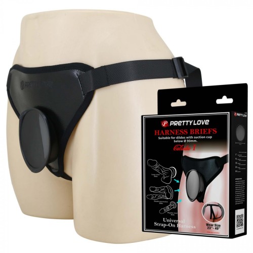 Pretty Love Fogg II Black Universal Harness Briefs