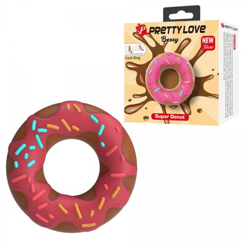Pretty Love Berry Super Donut Silicone Cock Ring