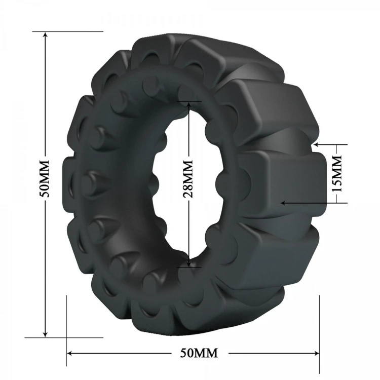 Crazy Bull Laiden Super Soft Silicone Cock Ring – Black