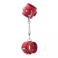 BONDAGE LOVE LEATHER HANDCUFFS CRUSHIOUS RED