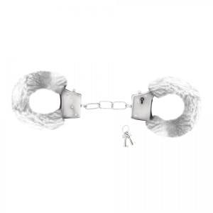 LOVE CUFFS FURRY HANDCUFFS CRUSHIOUS WHITE