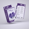 TOUGH LOVE VELCRO HANDCUFFS WITH EXTRA 40CM CHAIN CRUSHIOUS PURPLE