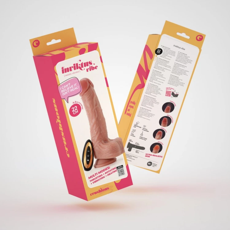 CRUSHIOUS INVIKTUS VIBE 8,5 LIQUID SILICONE VIBRATOR FLESH
