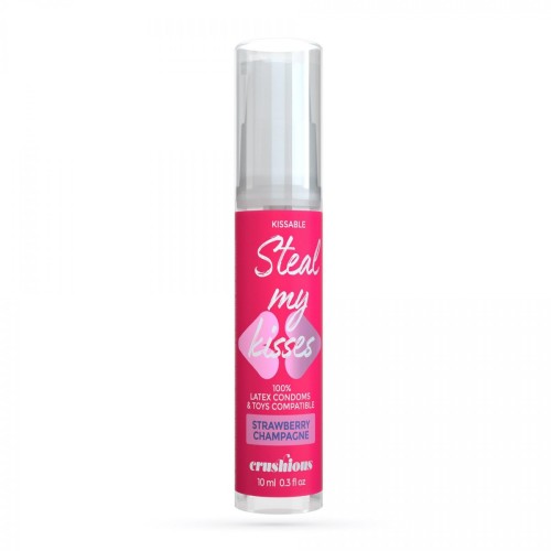CRUSHIOUS STEAL MY KISSES STRAWBERRY CHAMPAGNE FLAVOUR LUBRICANT GEL 10ML