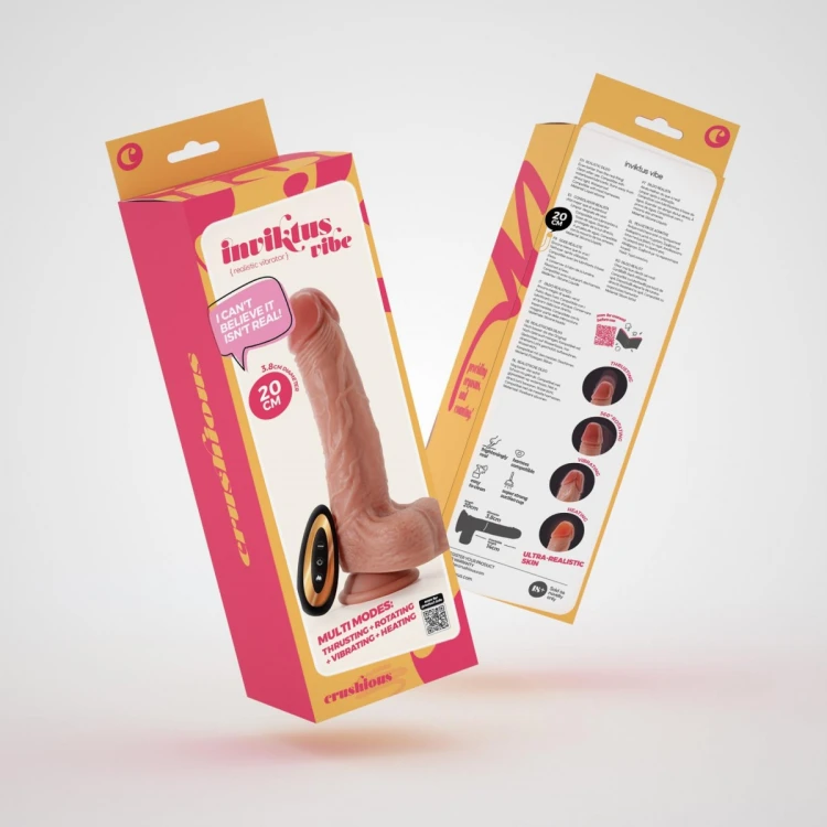 CRUSHIOUS LIQUID SILICONE VIBRATOR INVIKTUS VIBE 7.5 FLESH