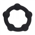 Beaded Silicone Cockring - S - 30mm - Black