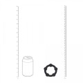 Beaded Silicone Cockring - L - 45mm - Black
