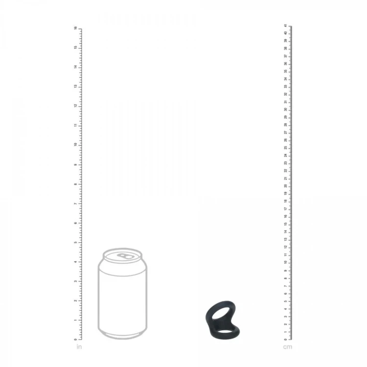 Double O Silicone Cockring - S - Black