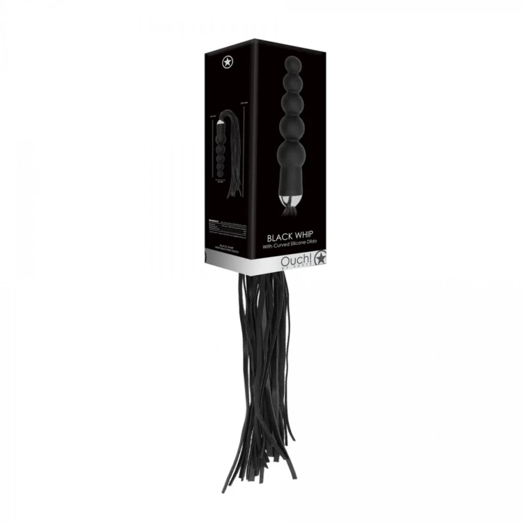 Whip with Curved Silicone Dildo