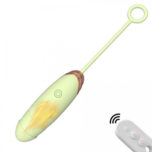 Vibrating Silicone Love EGG USB 7 vibration and thrust functions / Remote control Green