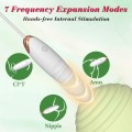 Vibrating Silicone Love EGG USB 7 vibration and thrust functions / Remote control White