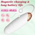 Vibrating Silicone Love EGG USB 7 vibration and thrust functions / Remote control White