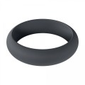 Wide O Silicone Cockring - XL - 50mm - Black