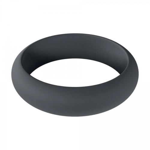 Wide O Silicone Cockring - XL - 50mm - Black