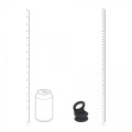 Wide Double O Silicone Cockring - M - Black