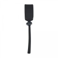 Wide Adjustable Silicone Lasso Cockring - 5mm - Black