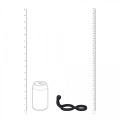 Silicone Double Cockring with Anal Stimulator - Black