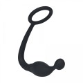Silicone Cockring with Prostate Stimulator - S - Black