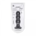 Tri Rattle Liquid Silicone Anal Plug - L - Black