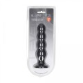 Quad Rattle Liquid Silicone Anal Plug - XL - Black