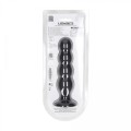 Quad Rattle Liquid Silicone Anal Plug - XL - Black